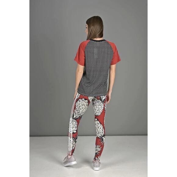 New Adidas x Farm Rio Leggings 2XS Pineapple Tropical Print Pull On - Picture 4 of 10